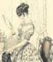 Женская и детская летняя мода. 1843г. Август. Акварельная раскраска. Старинная гравюра