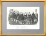 Весенняя мода для прогулок. 1855г. Париж. Старинная гравюра