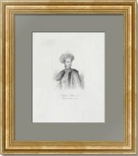 Софья Алексевна Романова. Портрет. 1838г. Антикварная гравюра.