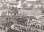 Петербург. Крещение. Иордань на Неве. 1858г.  Оригинальная гравюра - антикварный подарок
