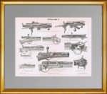 Ручное огнестрельное оружие II. 1886г. Подарок охотнику, коллекционеру оружия. Старинная гравюра