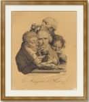 Буальи. Гурманы (Пожиратели устриц). 1825г. Музейный экземпляр. Старинная литография.