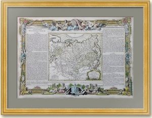 1766г. Россия Азиатская (Тартария). Старинная карта.