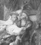 Петр I, спасаемый матерью от стрельцов. 1842г. Штейбен/Рандель. Старинная гравюра
