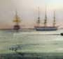 Корабль "Императрица Мария". Синопское сражение. 1854г. Боголюбов. Старинная литография