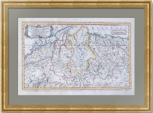 Европейская Россия, Сибирь и Казахстан. 1759г. Старинная гравированная карта