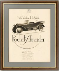Роше-Шнейдер. 1919г. Оригинальный рекламный плакат