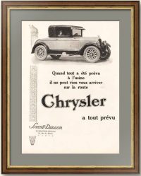 Крайслер. 1926г. Оригинальный рекламный плакат