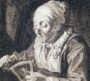 Старушка, разматывающая нитки (Мотальщица). 1760г.(?) Доу. Музейный экземпляр. Антикварная гравюра