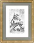 Петербург. Памятник Петру I. 1835г. Фальконе. Старинная гравюра