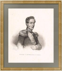 Николай I. Прижизненный портрет. 1843г. Антикварная литография