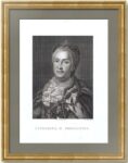 Екатерина II. Портрет. 1820г. Рослин/Каронни. Старинная гравюра. Музейный экземпляр