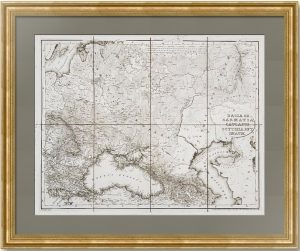 Сарматия (Восточная Европа). 1826г. Старинная карта - музейный экземпляр. 47x60