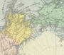 Северный полюс и Российская империя. 1875г. Старинная оригинальная карта