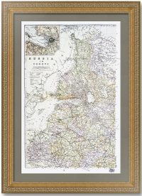 Россия. Северо-запад с Финляндией. 1894г. Старинная карта