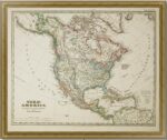 Северная Америка. 1869г. Старинная карта