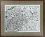 Север Европы. 1818г. Антикварная карта Европы с Россией.