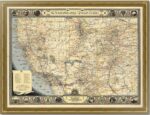 Юго-запад США. 1940г. Старинная декоративная карта
