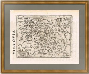 Московия. 1635г. Старинная оригинальная карта Меркатора