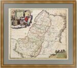 Израиль. Иудея или Святая Земля. Старинная карта. 1690г. Редкость! Музейный экземпляр