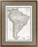 Америка южная. (64x51). 1829 Старинная карта - антикварный ВИП подарок