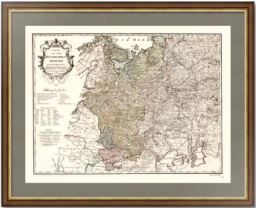 Карта европы 1796