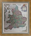 Англия и Уэльс. 1715г. Де Вит/Мортье. Антикварная карта. Музейный экземпляр