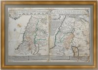 Израиль (Terre Sainte). Антикварная карта. 1720 г. Рю/Фер. Музейный экземпляр