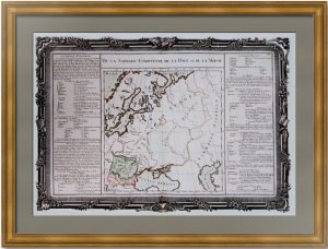 Российские территории во времена античности. 1766г. Старинная историческая карта
