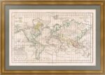Карта мира, дополненная по Куку. 1790г. Вогонди/Деламарш.