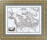 Северная Америка с русскими территориями. 1831г. Старинная карта - антикварный ВИП подарок