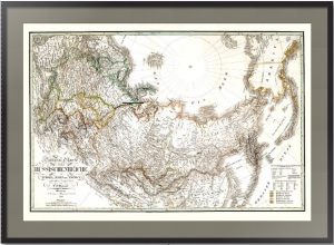 Россия в Европе, Азии и Америке. 1832г. Старинная карта. Лист 53х74