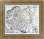 Россия и Скандинавия. Москвa, Петербург. 1869г. Старинная карта