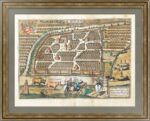 Москва. План города. 1575г. Старинная гравюра. Музейный экземпляр