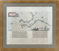 Пролив Югорский шар (Вайгачский). 1659г. Старинная морская карта. Первое состояние. Редкость.