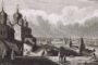 Вид города Москвы с балкона. 1843г. Делабарт/Дэвенпорт. Старинная гравюра
