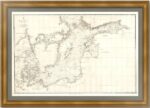 Балтийское море 1854г. Старинная морская карта (68x101!). Сарычев/Уолкер