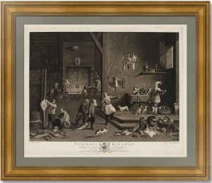 Эрмитажная коллекция. Кухня. 1777г. Тенирс/Мишель. Музейный экземпляр. Старинная гравюра