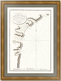 Залив Тернeй (Приморье) по Лаперузу на старинной карте. 1797г. Музейный экземпляр