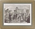 Петербург. Полночь в булочной. 1873г. Антикварная гравюра
