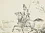 Казак на коне. 1815г. Верне/Энгельман. Старинная литография. Музейный экземпляр