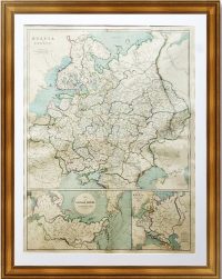 Россия, обзорная и историческая карта. 1869г. (71x56). Старинная карта