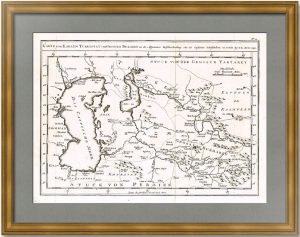 Независимая Тартария: Туркестан и Бухара. 1749г. Беллин. Антикварная карта. Редкость