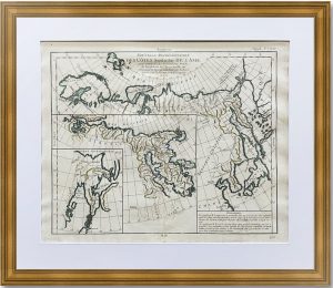 Северный морской путь (2). 1772г. Старинная карта. Музейный экземпляр. Антикварный ВИП подарок в кабинет