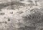 Кронштадт и Петербург с высоты птичьего полёта. 1854г. Старинная гравюра