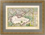 Чёрное море. 1749г. Старинная гравированная карта - подарок в кабинет