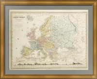 Европа. 1867г. Генеральная актуальная карта Европы. (62x90!) Старинная карта