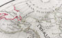 Карта Мира. 1854г. Русская Аляска. Старинная карта - антикварный подарок