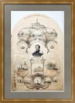 Москва, водопровод и фонтаны. 1860г. Тимм. Старинная литография