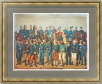 Униформа французской армии. 1880г. Антикварная литография